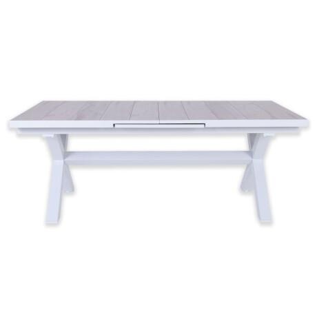 MESA COMEDOR EXTENSIBLE ALUMINIO BLANCO TUSCANY