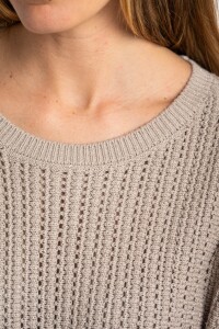 Sweater Texturado Lurex Gris