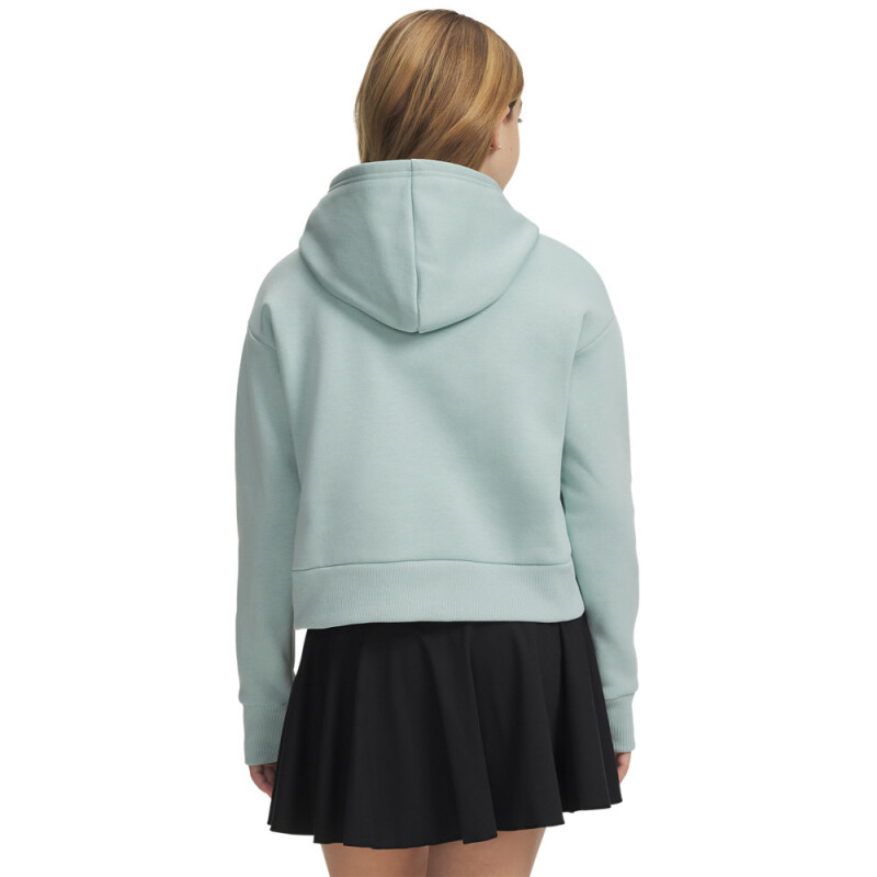 UA Rival Fleece Crop Hoodie-PNK BLU-477