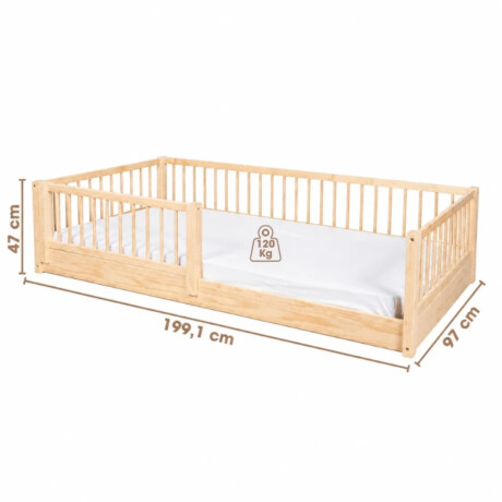 CAMA MADERA NATURAL-BEIGE FARM