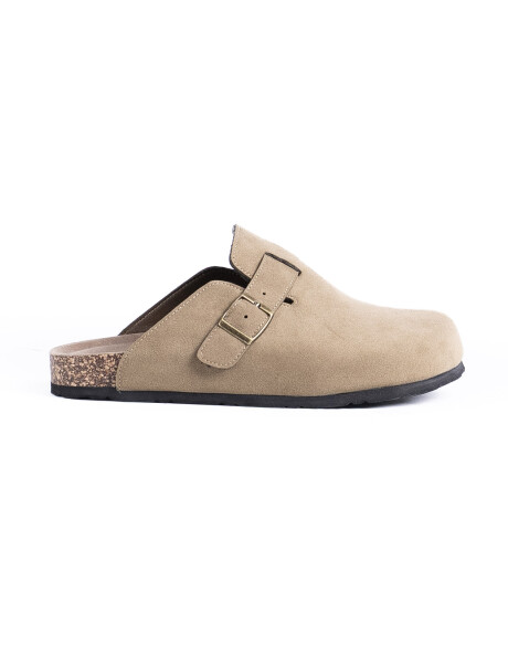 Zuecos con Hebilla Genova Taupe