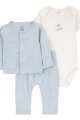 SET 3PC PANT SACO Y BODY ALGODÓN NIÑO-BB CARTERS COMBINACION 1