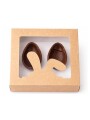 CAJAS PASCUA VISOR CONEJO - 2 HUEVOS marron