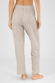Pantalon rib grueso crema Crema