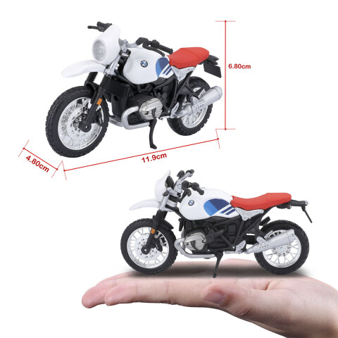 Motocicleta Bburago BMW R nineT Urban GS Escala 1:18 U
