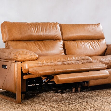 Sillón Reclinable Cuero Veneto Camel U