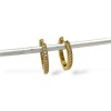 Caravanas aros curvos de zirconia y oro- Oro bajo - Zirconia- CA8157 conpiedra
