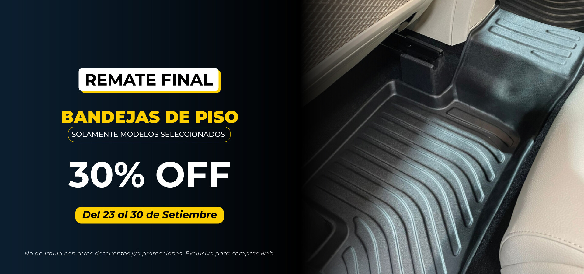 Remate de bandejas de piso