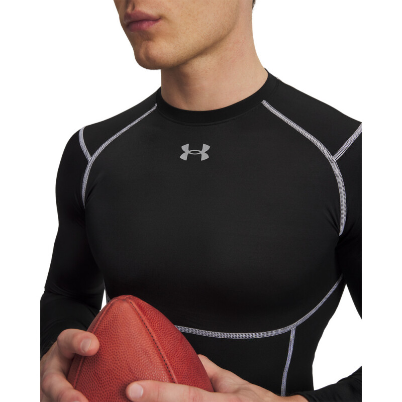 UA HG Elite Comp LS-WHT BLK-008