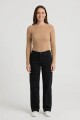 Sweater tejido rib escote a la base TOSTADO