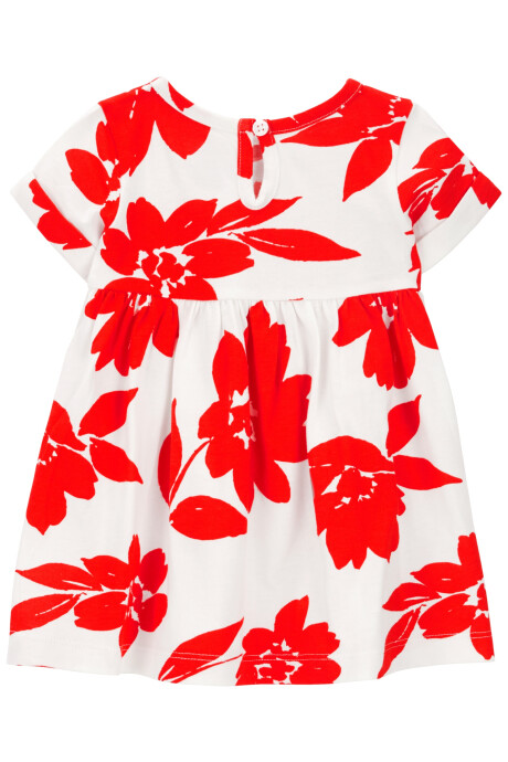 Set dos piezas de algodón, vestido y monito bombachudo Sin color