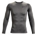 UA HG Armour Comp LS-WHT GRY-090