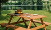 Mesa + 2 bancos de Eucalipto - Pic-Nic Mesa + 2 bancos de Eucalipto - Pic-Nic