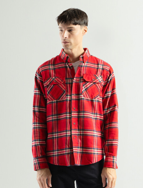 Camisa Franela Forum CFF-24 Rojo/Fantasia 1