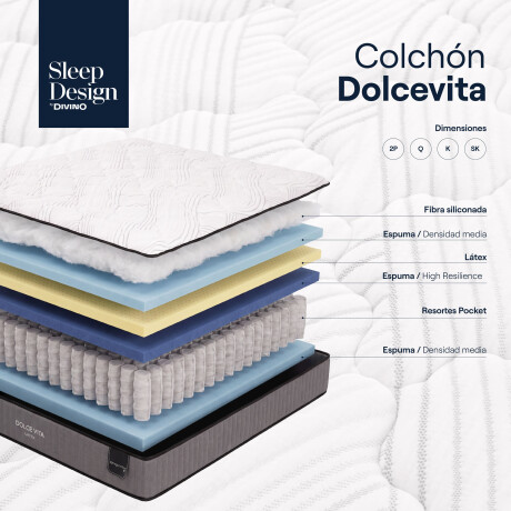 COLCHÓN KING RESORTESPOCKET GRIS DOLCEVITA