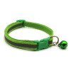Collar Para Gato Ajustable Reflectivo Con Cascabel VERDE