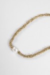 Collar cuentas metálicas dorado