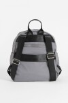 Mochila mediana cierres con strap carry gris