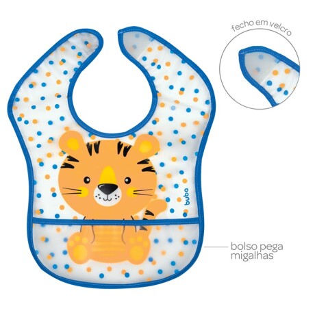 Babero impermeable con bolsillo Tigre