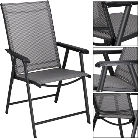 Silla Plegable Comfort Interior/Exterior Gris Silla Plegable Comfort Interior/Exterior Gris