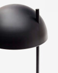 Lámpara de pie Catlar de madera de fresno y metal con acabado pintado negro