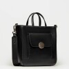 Shopper The Circle en cuero liso Negro