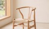 Silla Wishbone - Madera de Haya y Rattan natural Natural