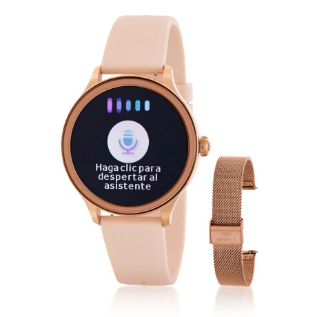 Reloj Marea Smart Acero Silicona Rosa 0