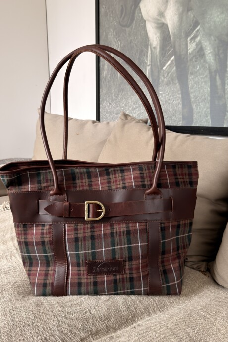 British Handbag Bordeaux / Verde