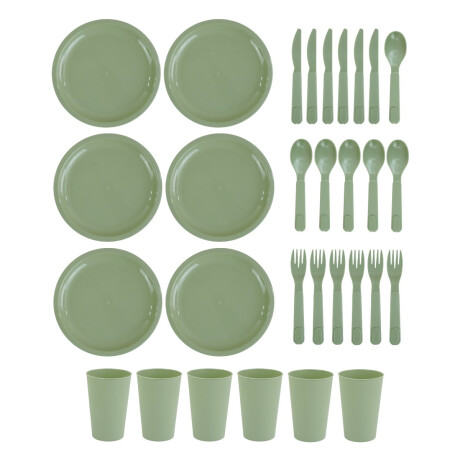 Set de picnic de plastico para 6 personas Set de picnic de plastico para 6 personas