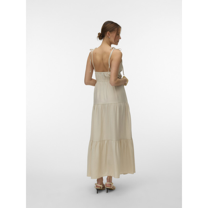 VMATHENA SINGLET DETAIL ANKLE DRESS WVN OATMEAL