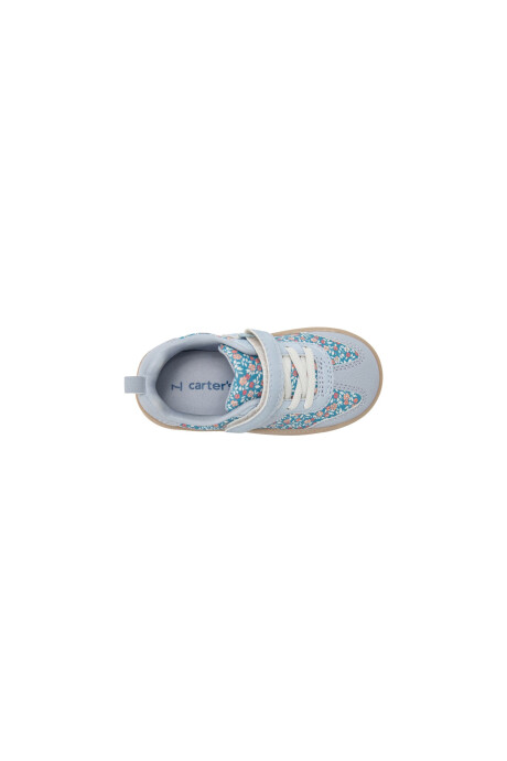 Championes con velcro, diseño floral, azules Championes con velcro, diseño floral, azules