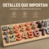 Juego Educativo de Madera con Números y Ábaco Tipo Montessori Beige