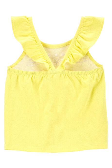 Musculosa bordada con volados Sin color