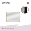Espejo Horizontal Lumax Xindi Marco Rectangular 90 x 70cm Dorado
