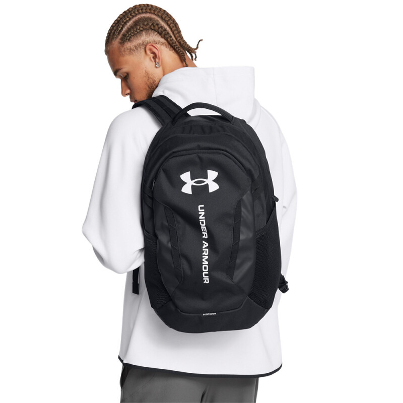UA Hustle 6.0 Backpack-GRY BLK-002