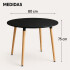 Mesa Comedor ComboHome Milan Redonda Laqueada 80Cm Premium Negro 1