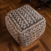 Puff almohadón de piso tejido de yute 40cm Puff almohadón de piso tejido de yute 40cm