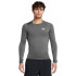UA HG Armour Comp LS-WHT GRY-025