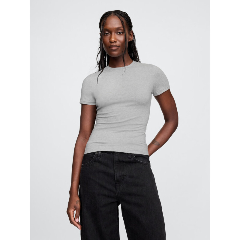 SS CLOSEKNIT CREW - 23 1/2 BC15 LT GREY HEATHER
