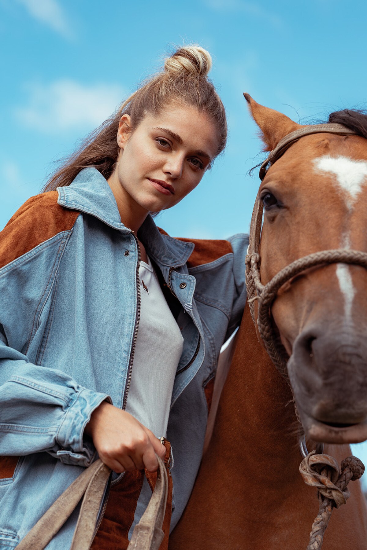 Leather Rockstar Celeste / Habano