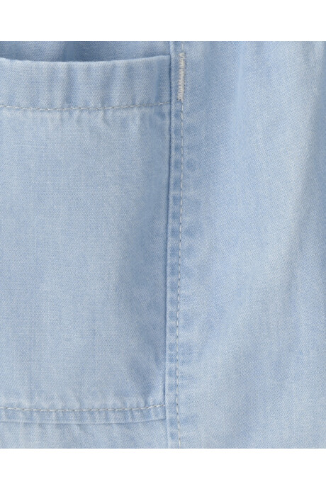 Short de chambray, con bolsillos Sin color