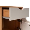 Mesa de Luz 1 puerta 1 cajón - Línea Nórdica Roble/Gris Claro/Blanco