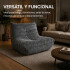 Sillón ComboHome Toggo 1 Cuerpo Lazy Sofa Puff Corderoy Gris 1