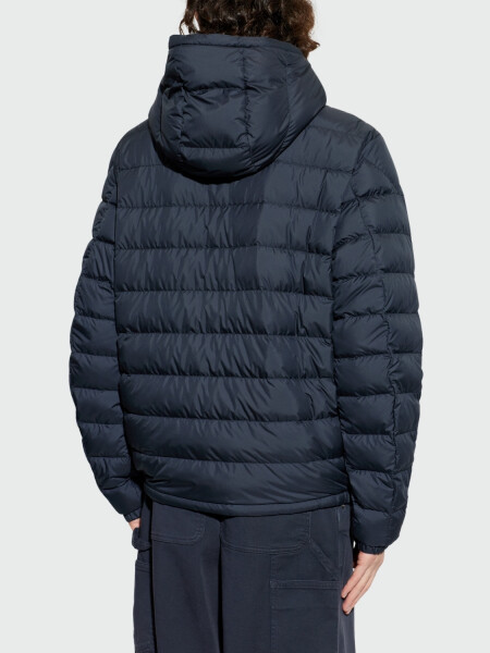 MONCLER - Campera Corta con Capucha Vermeille Azul