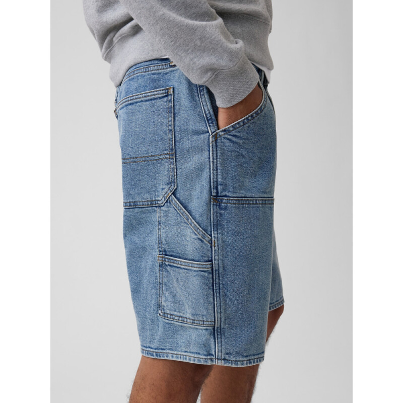 V-DENIM CARPENTER SHORT MED HERRING MEDIUM WASH