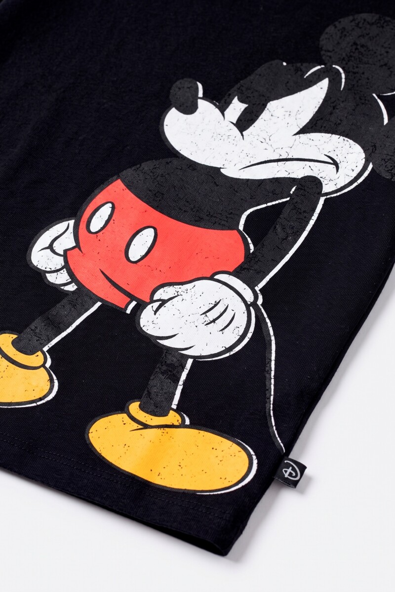 Remera m/c niño MICKEY NEGRO
