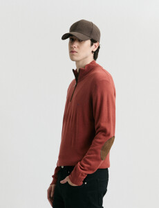 470996 SWEATER MEDIO CIERRE HARRINGTON LABEL Ladrillo