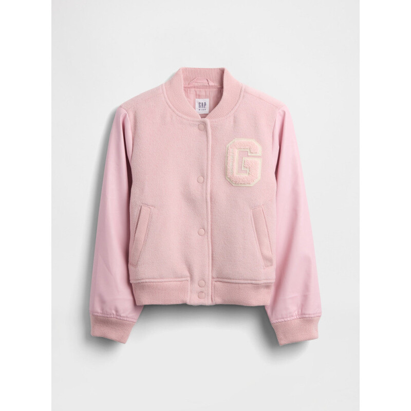 WOOL BOMBER PURE PINK