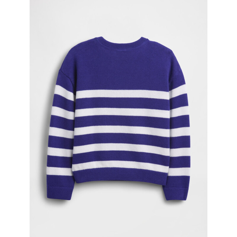 CREW PRINT SWEATER SPECTRUM BLUE